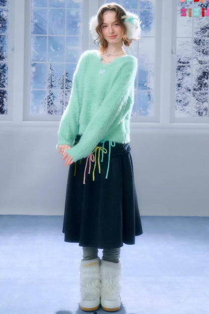 Ruffled Multi-Color Bow Skirt