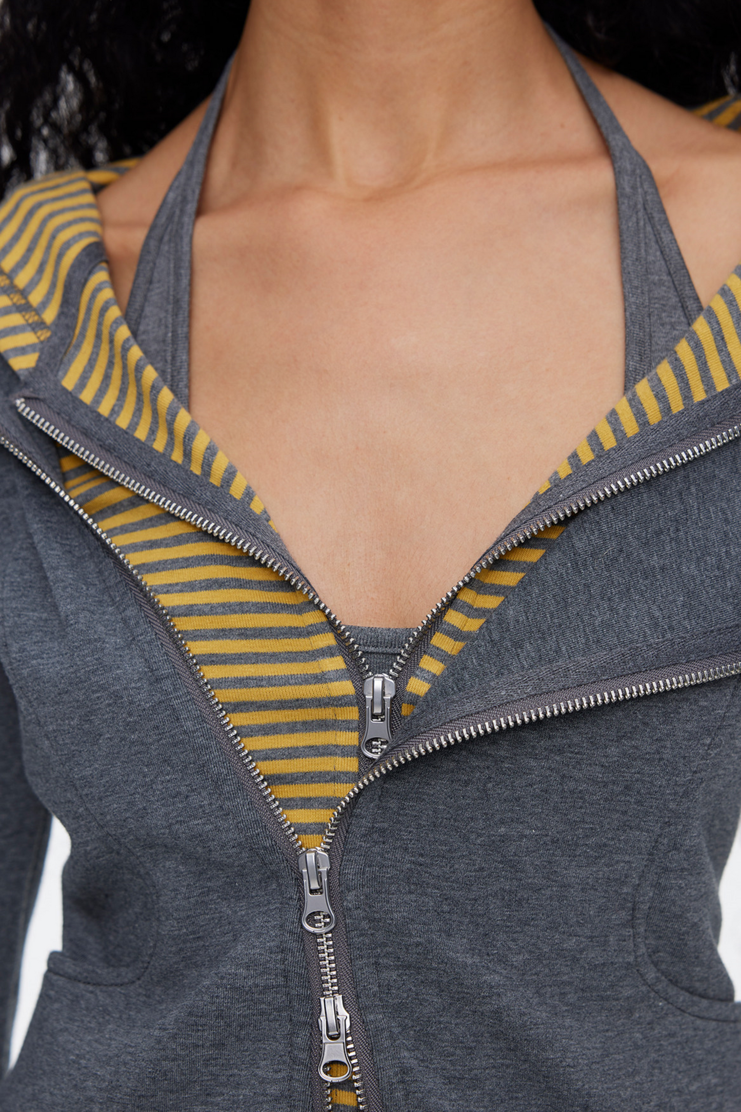 Deconstructed Color-Blocked Sweatshirt