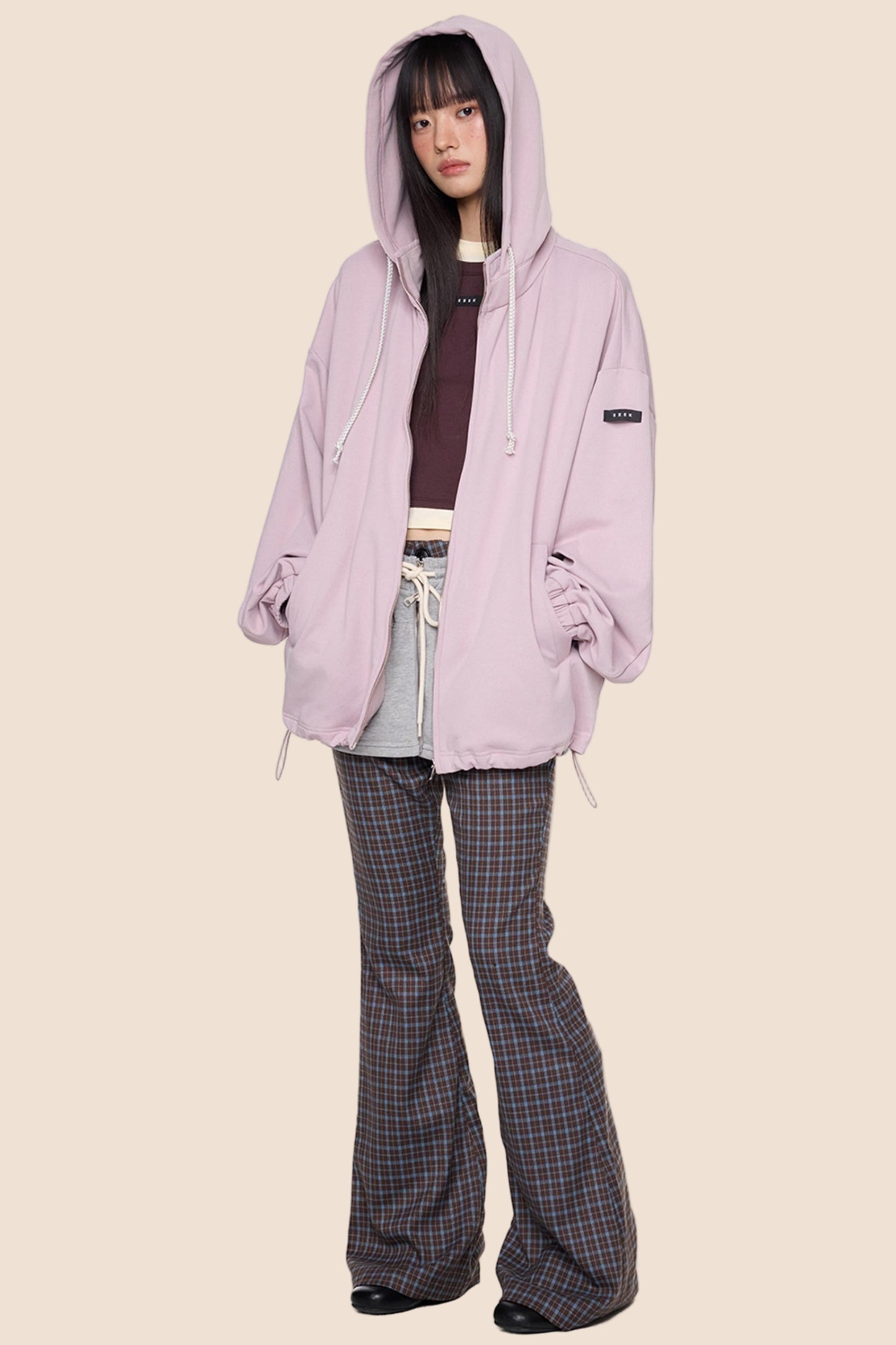 Vintage Drawstring Hoodie Jacket