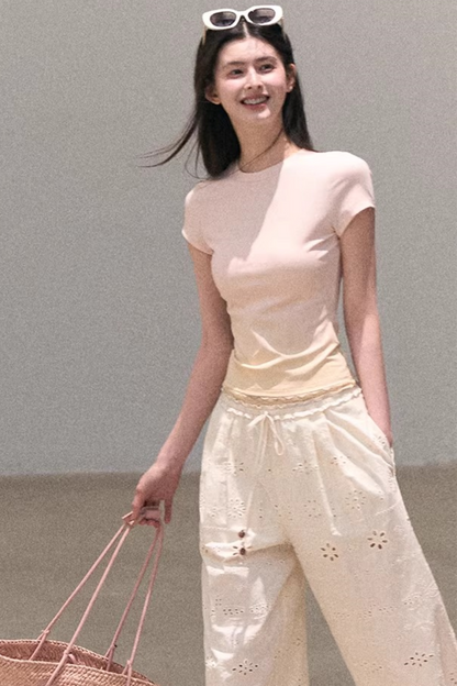 Embroidered Pure Cotton Pants