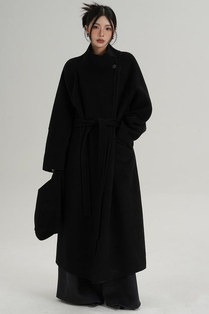 Woolen Elegance Long Jacket
