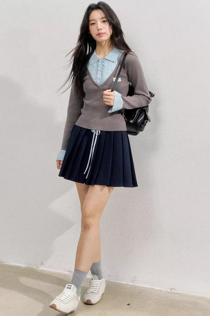 Autumn Knitted Polo Top