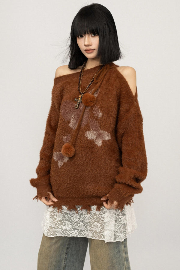 Loose Fit Butterfly Sweater