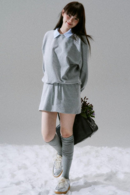 Brilliant Season Sweatshirt Skirt Set-Up