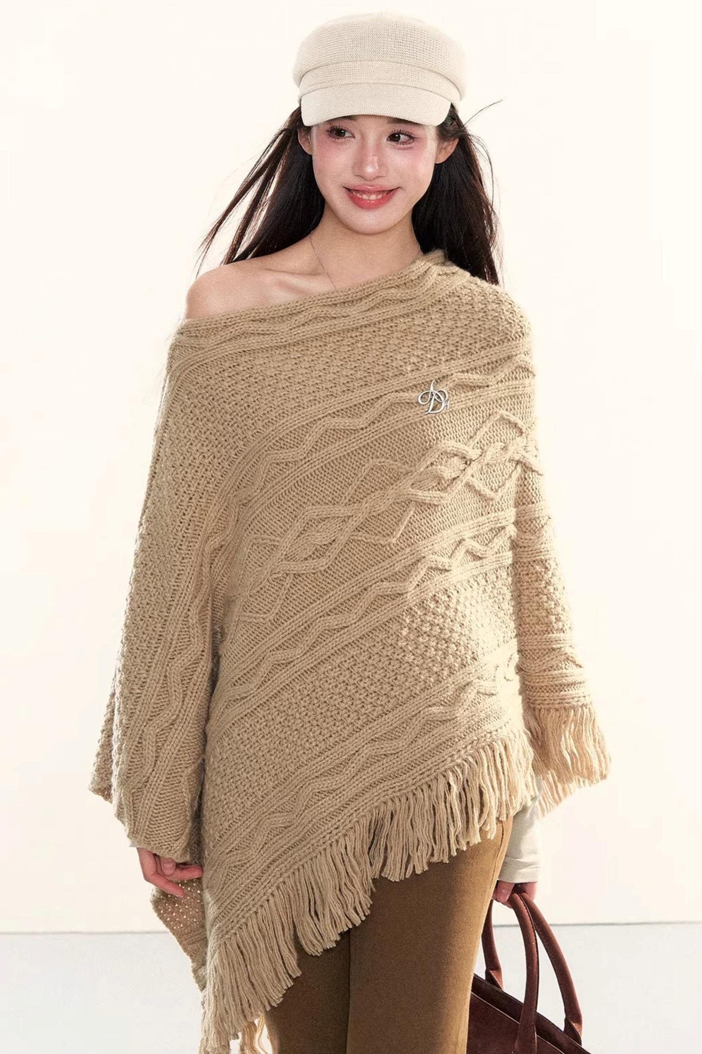 Cable Knit Tassel Sweater