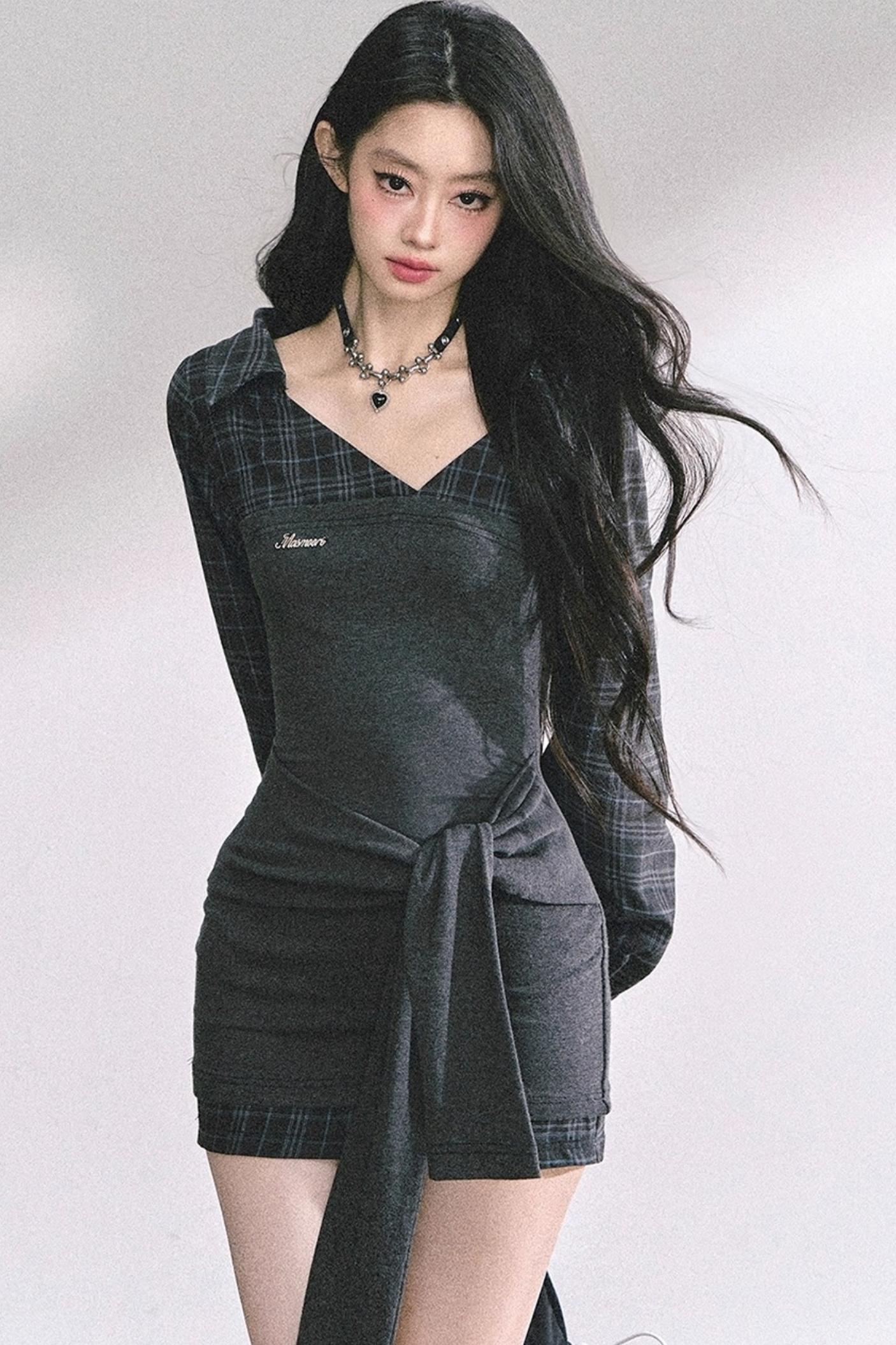 V-Neck Slimming Dress