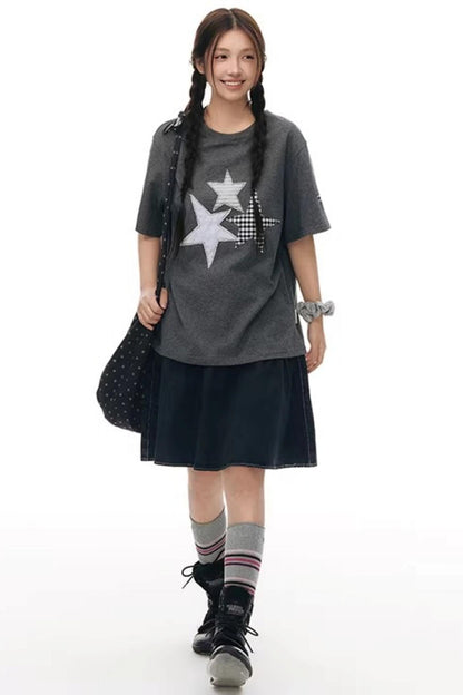 Star Patch Embroidered T-Shirt