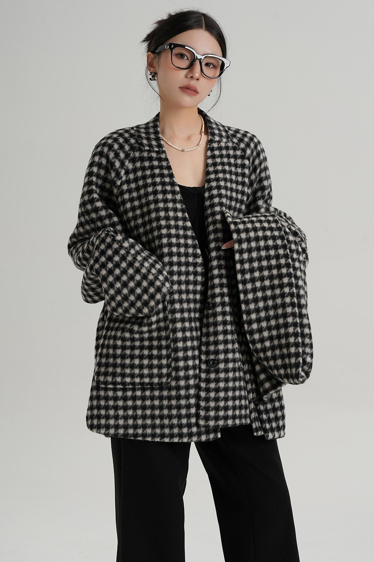 Plaid Wool Coat