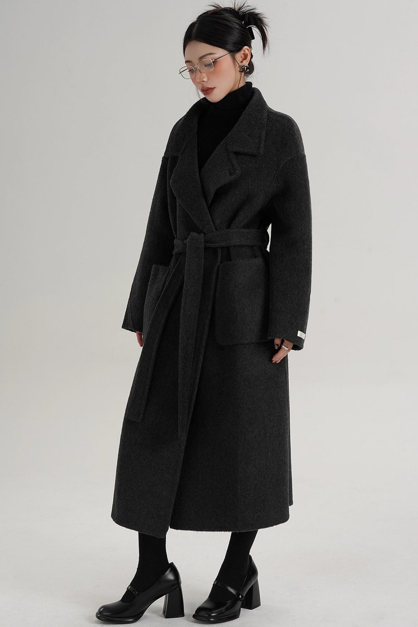 Elegant High-Neck Wool Coat