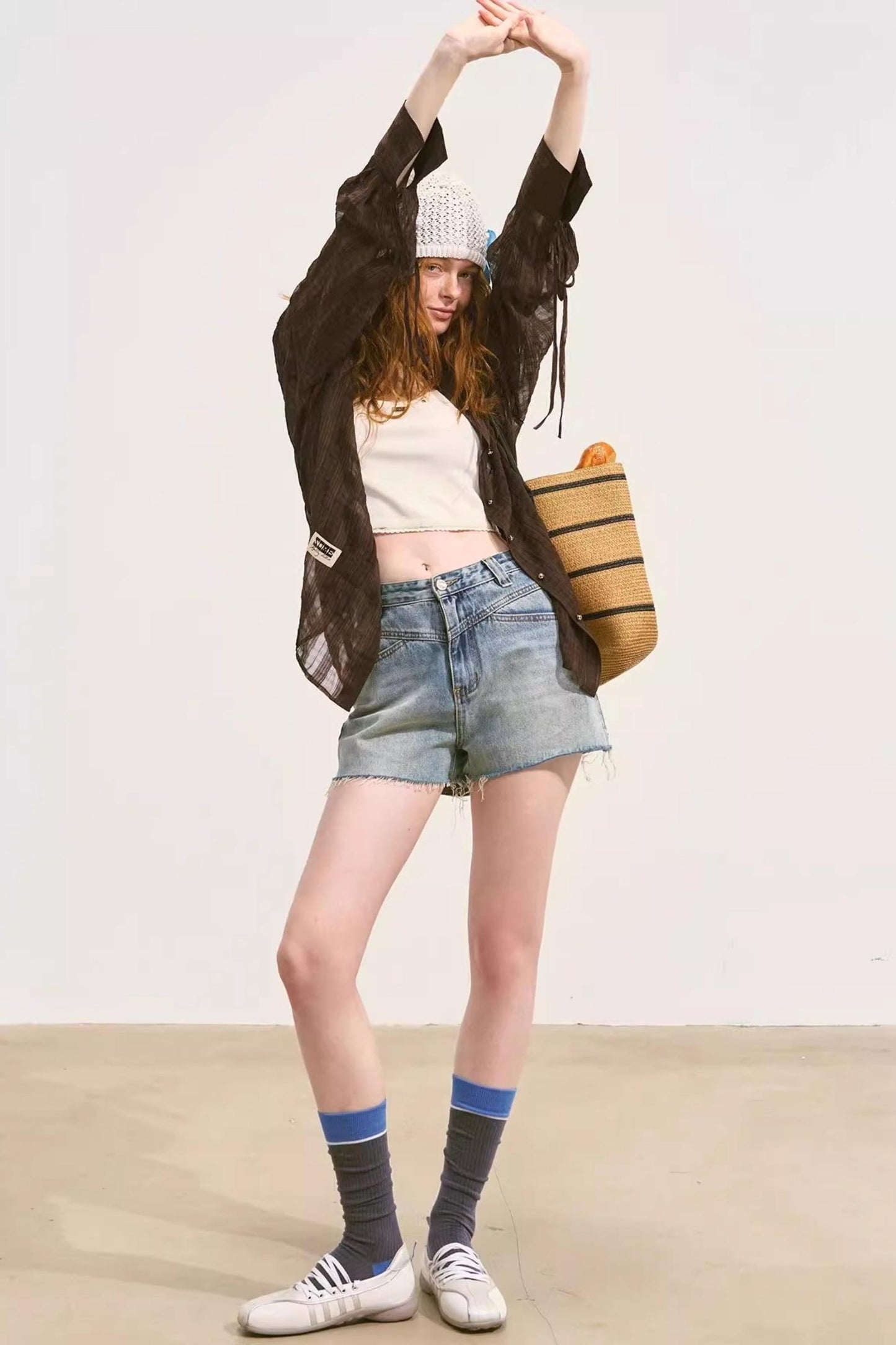 Plaid Mesh Summer Shirt Jacket