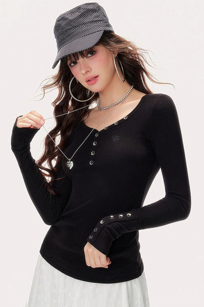 Black-White Knit Sweater