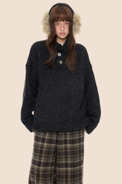 Stand-Up Vintage Sweater Jacket