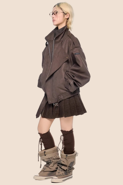 Maillard Faux Suede Retro Jacket