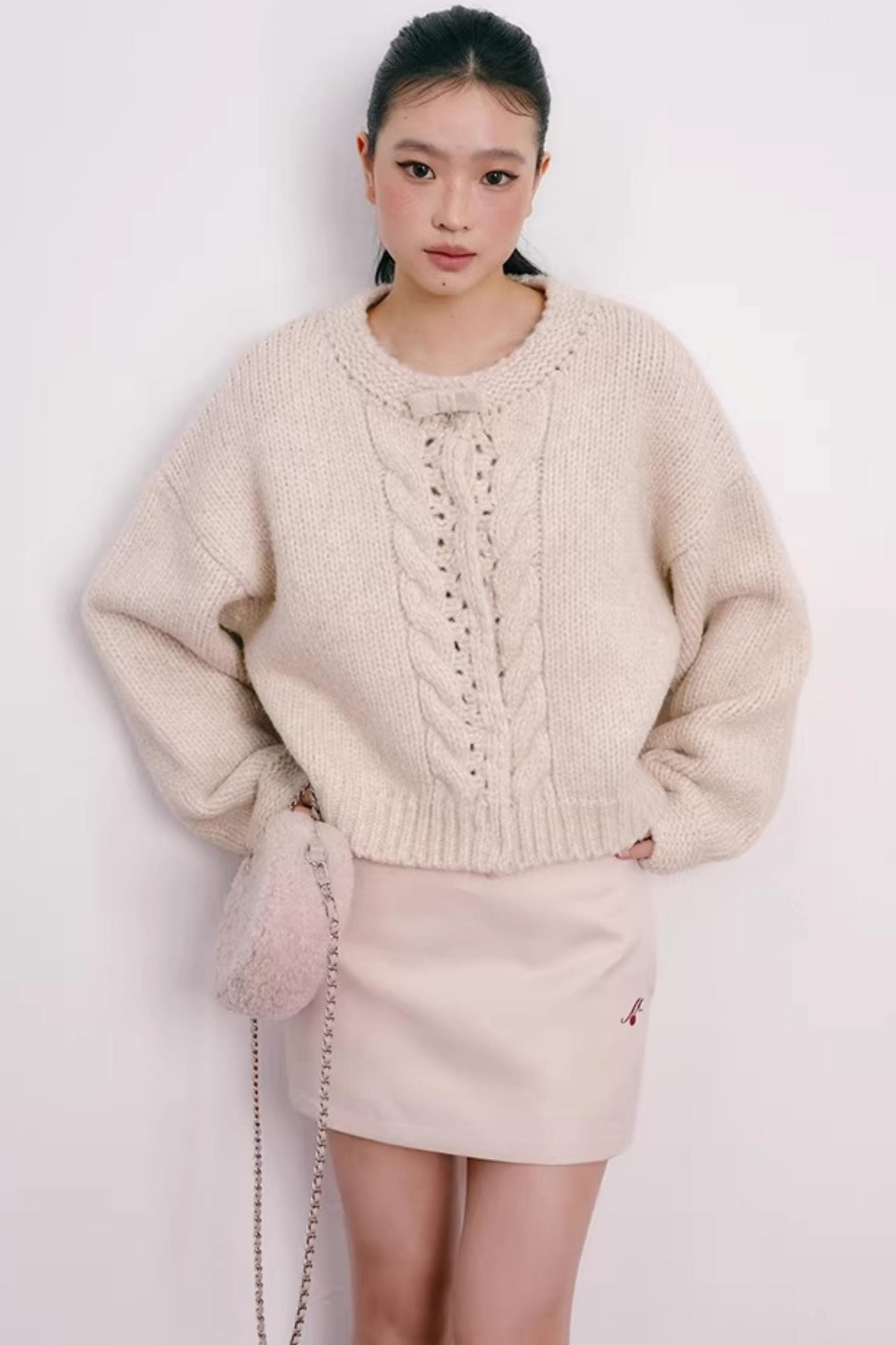 Flauschige Samt-Stepptasche