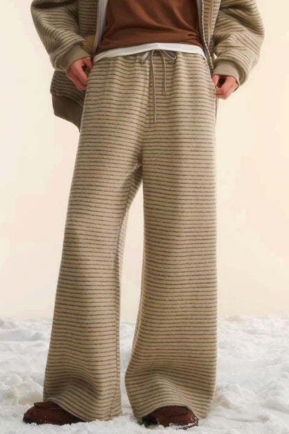 Retro Velvet Striped Jacket Set-Up