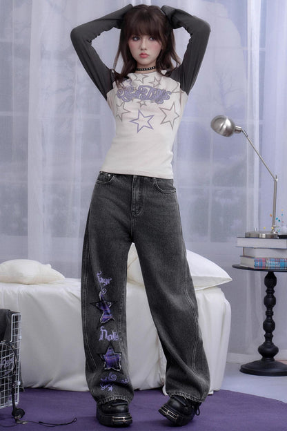 Sweet and Cool Dark Gray Washed Jeans