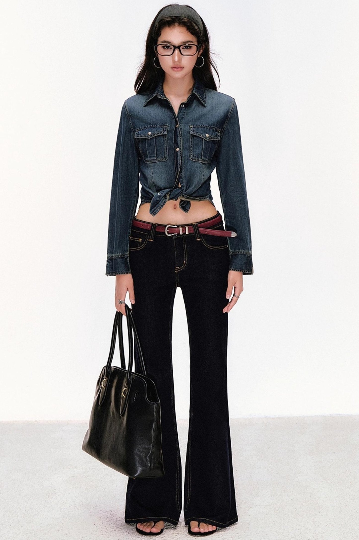 Waist-Cinching Denim Jacket