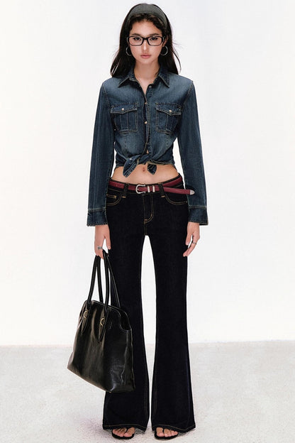 Waist-Cinching Denim Jacket