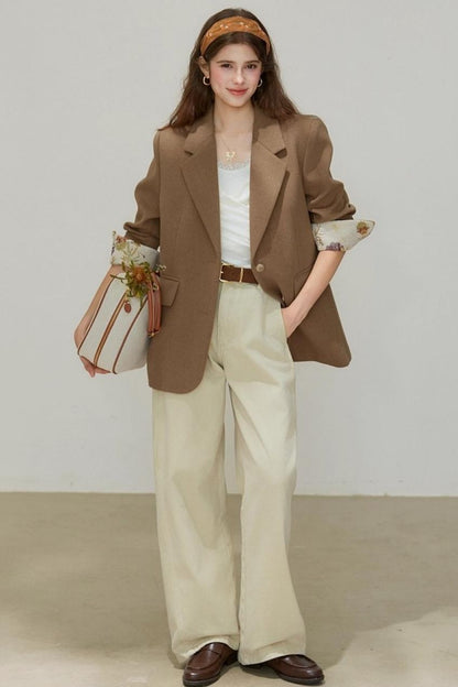 Jacquard Woolen Coat