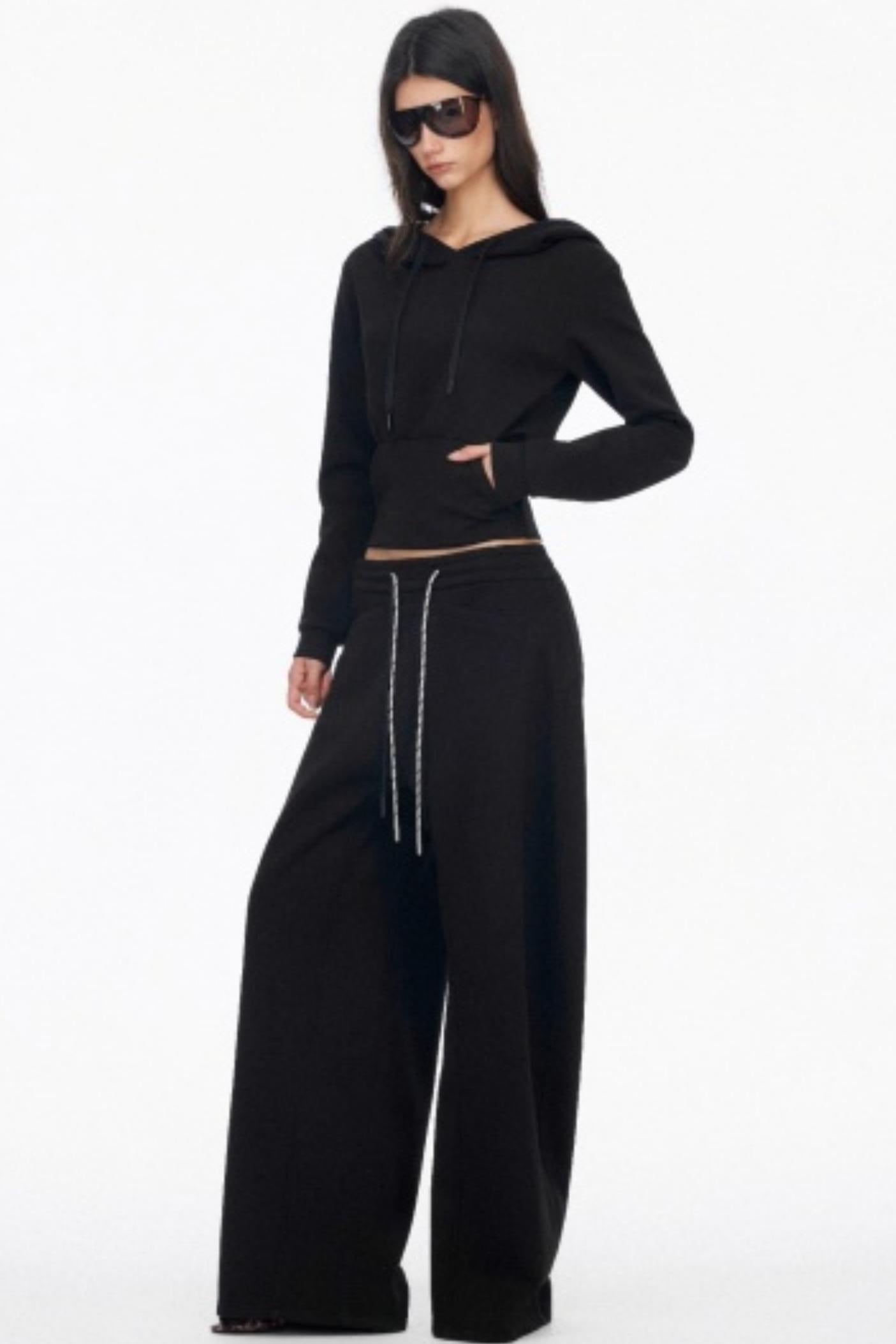 Classic Wide-Leg Fleece Sweatpants
