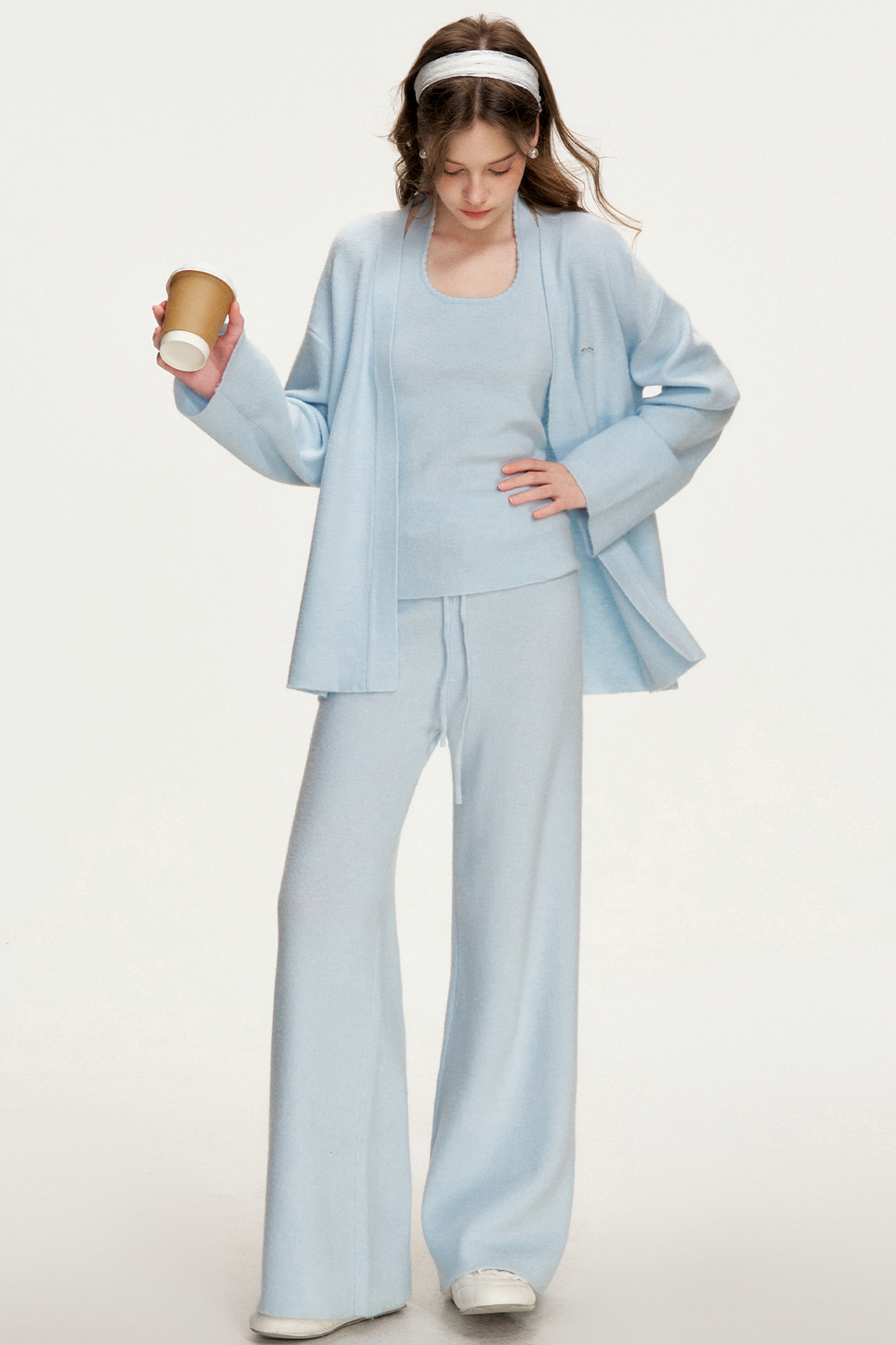 Strick-Neckholder-Cardigan-Weste-Setup