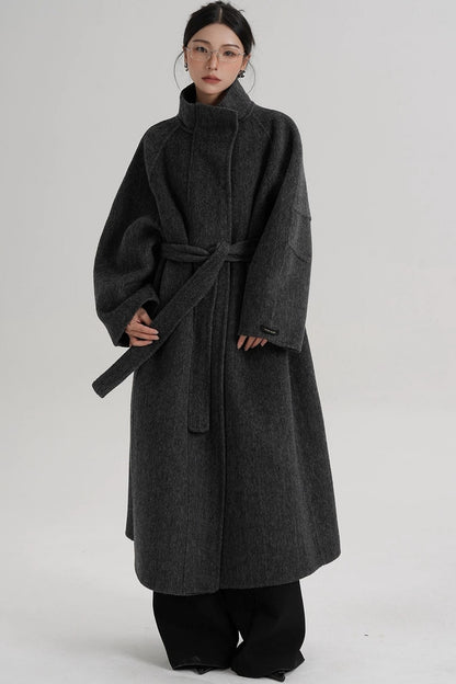 Curved Wool Coat