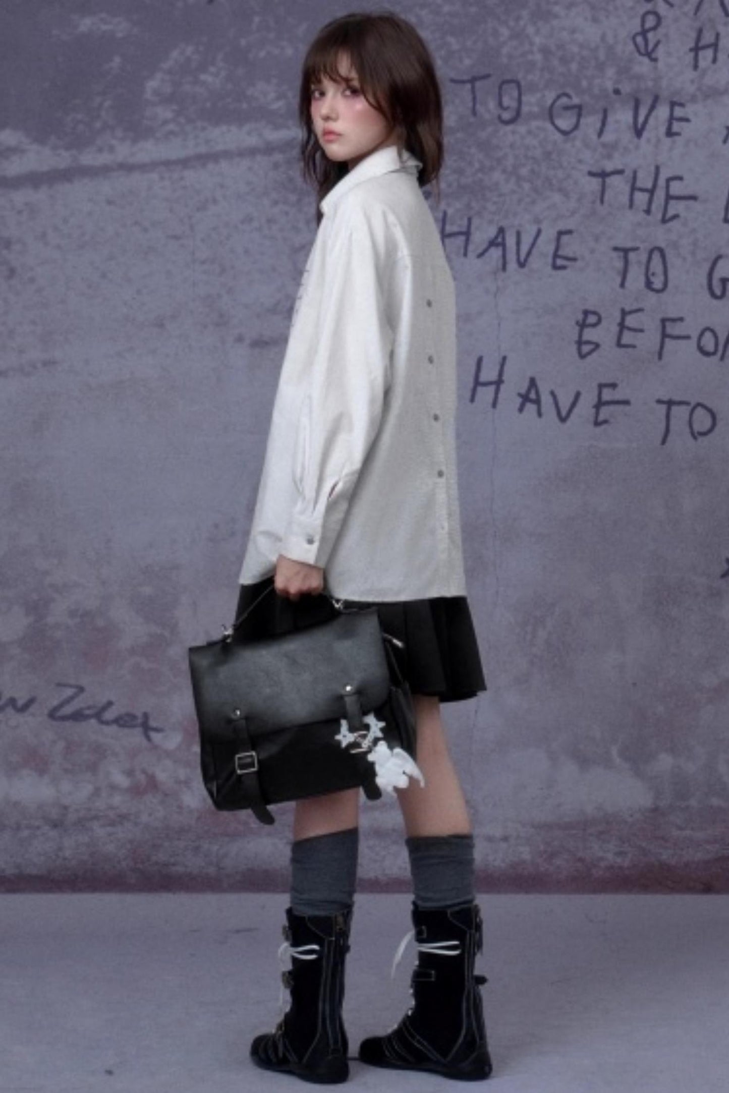 Striped Comic Print Shirt