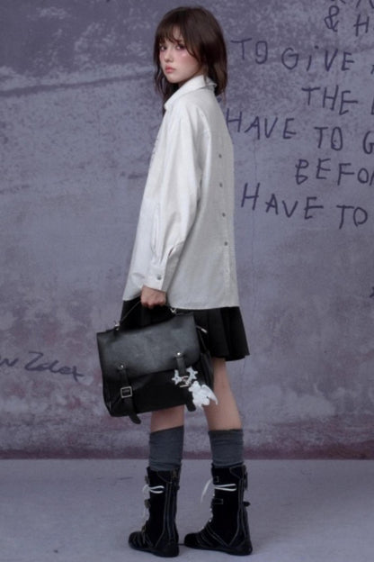 Striped Comic Print Shirt