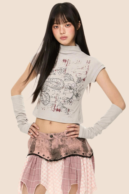 Slim Fit Short Sleeve Crop Tee