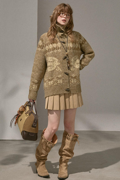 Silk Classic Pleated Puffy Short Skirt