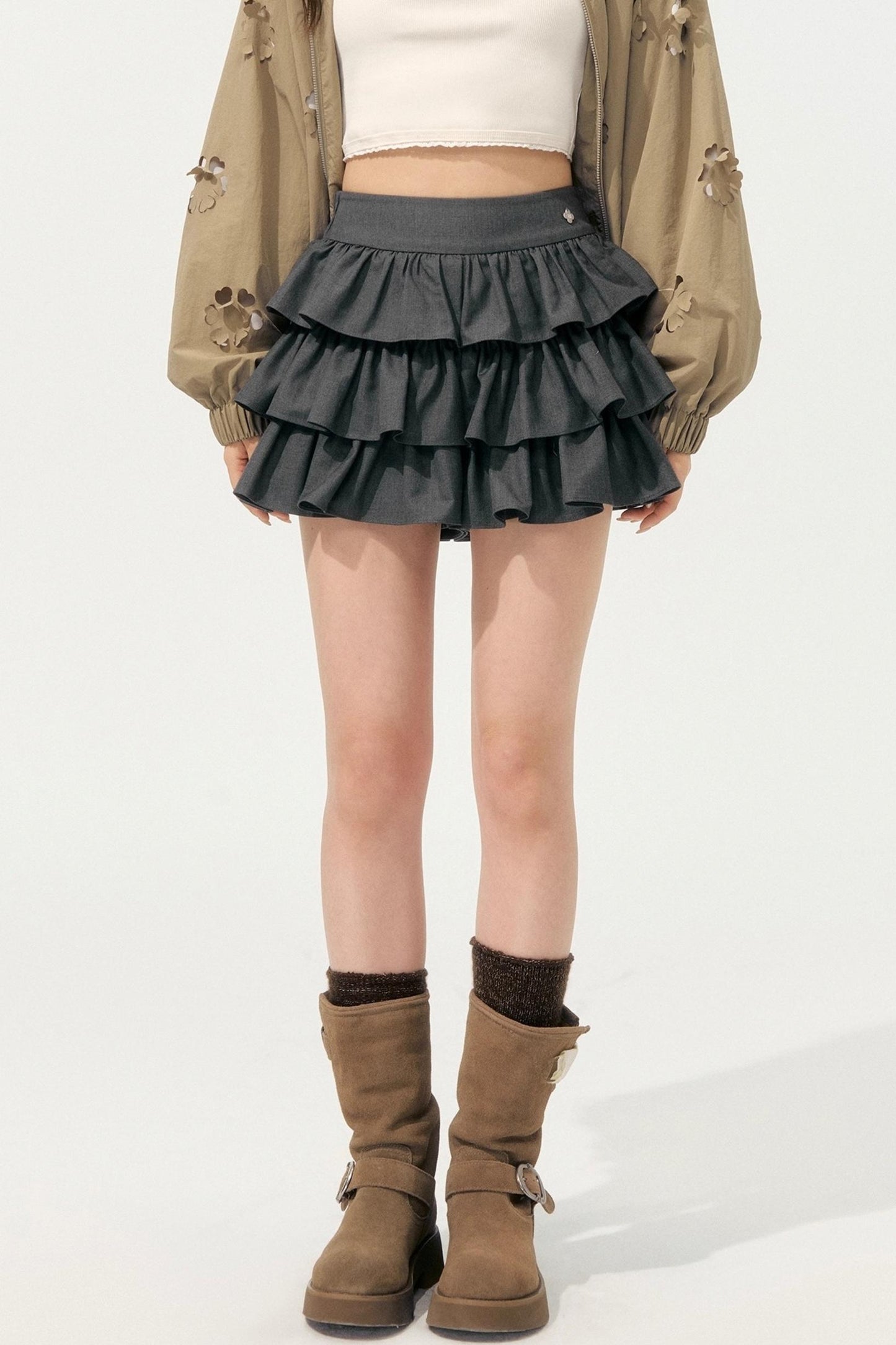 Layered Lace A-Line Culottes