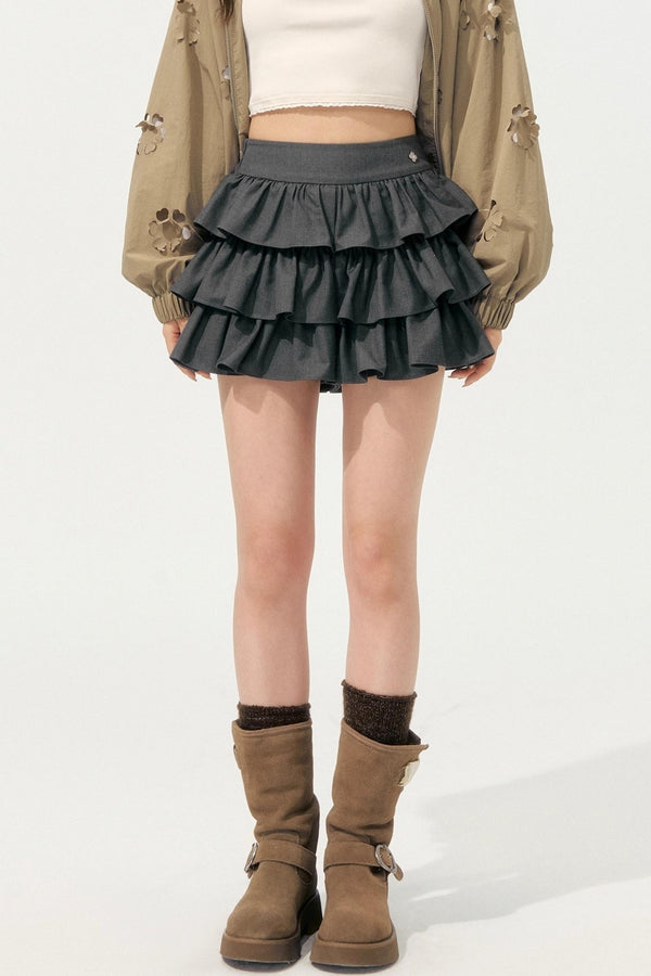 Layered Lace A-Line Culottes