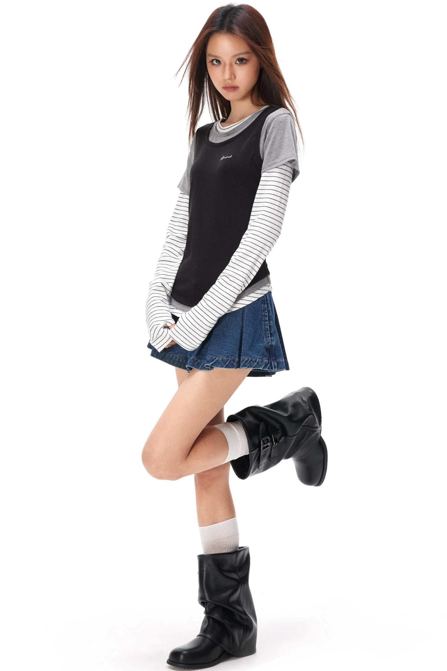 Striped Patchwork Color-Block Sweater