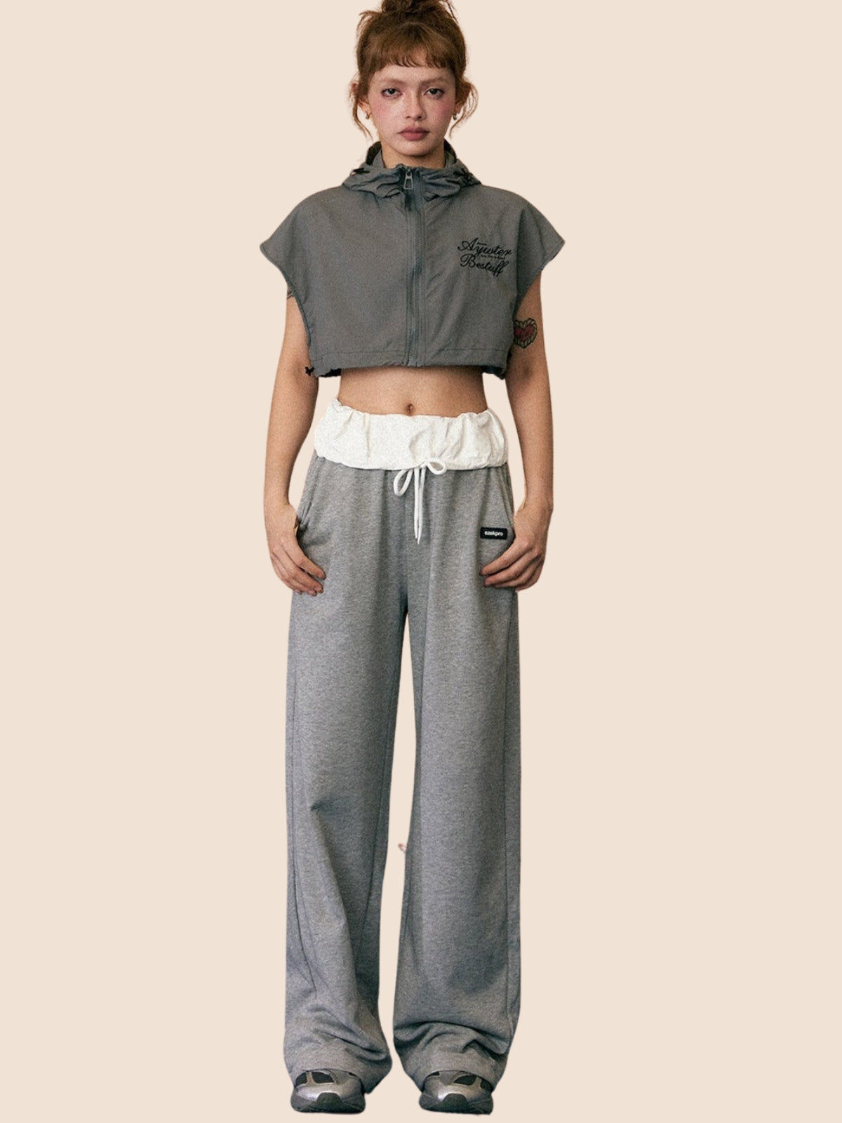 American Wide-Leg Mop Sweatpants