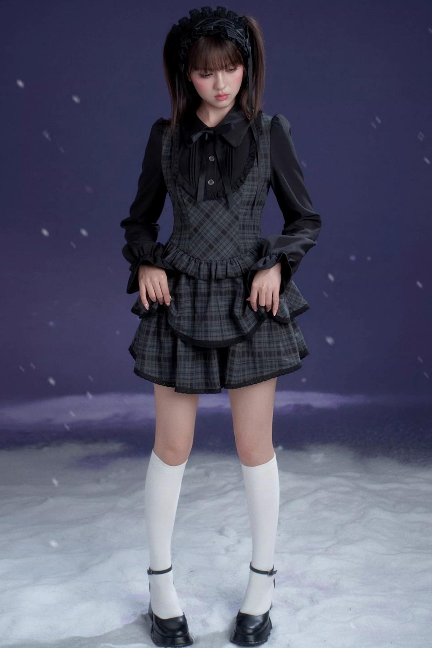 Plaid Lolita Winter Dress