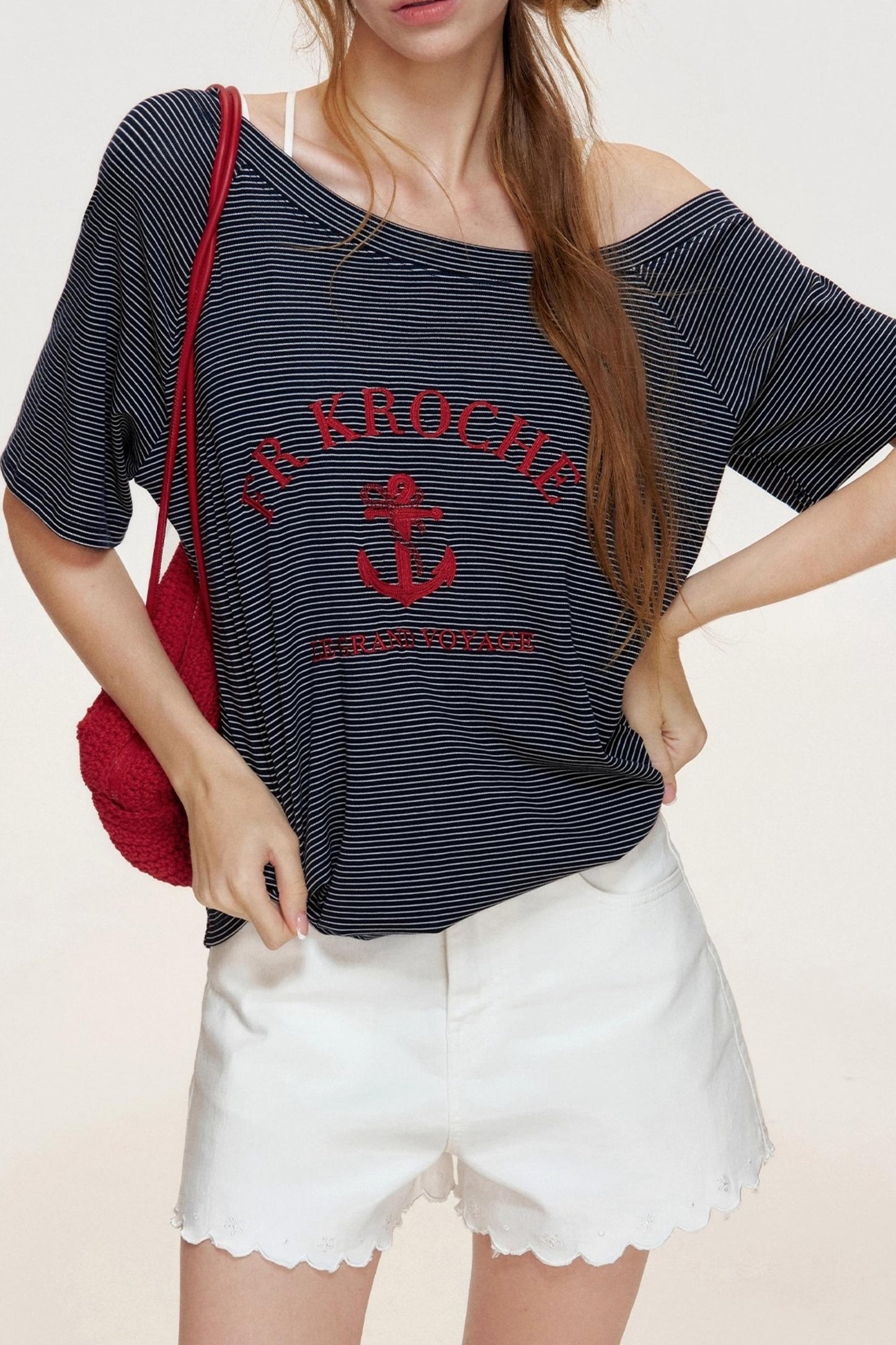 Navycore Knitted Striped T-shirt