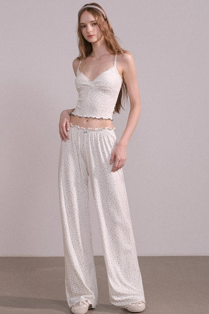 Autumn Floral Knitted Tops Set-Up