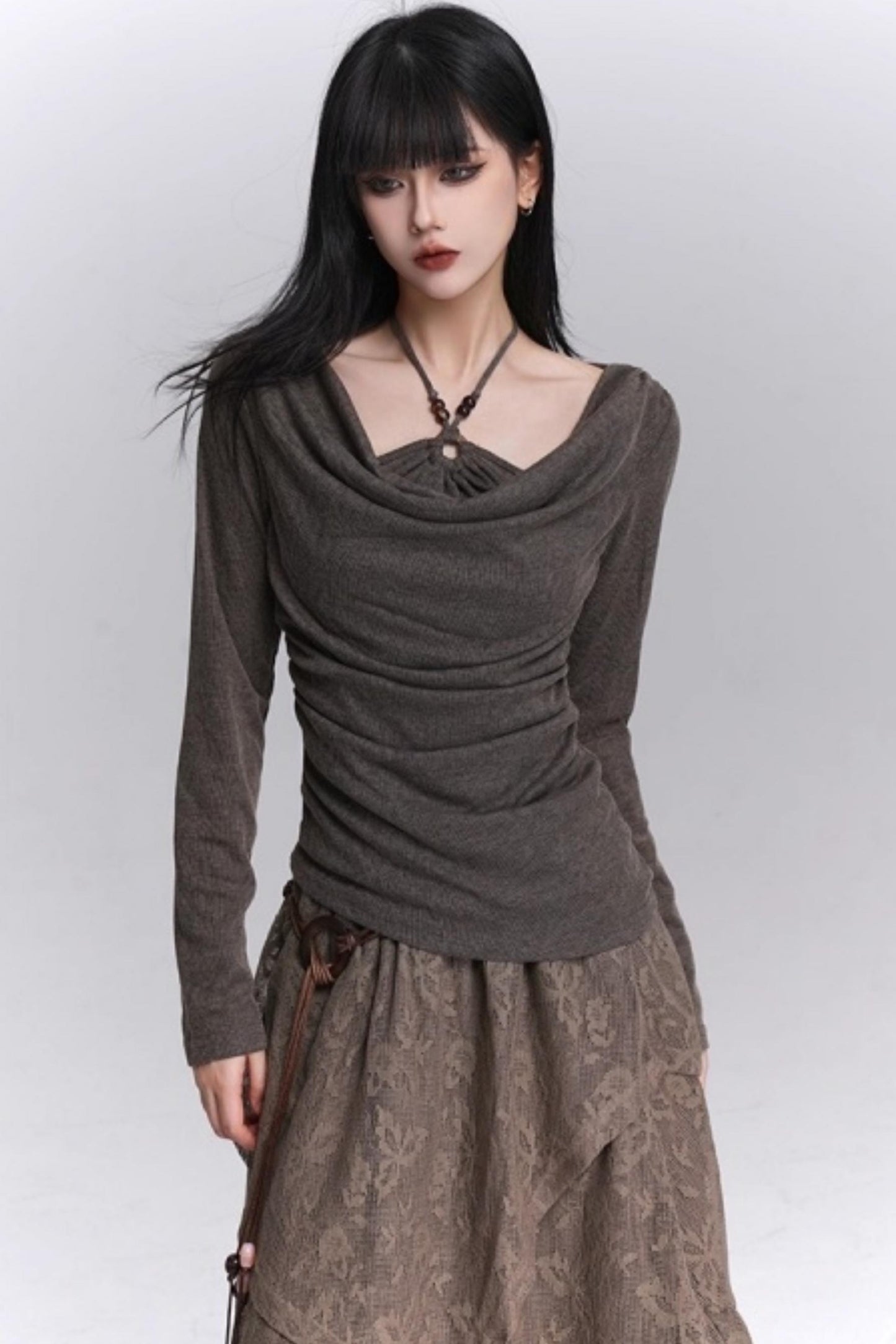 Off-Shoulder Halter Top