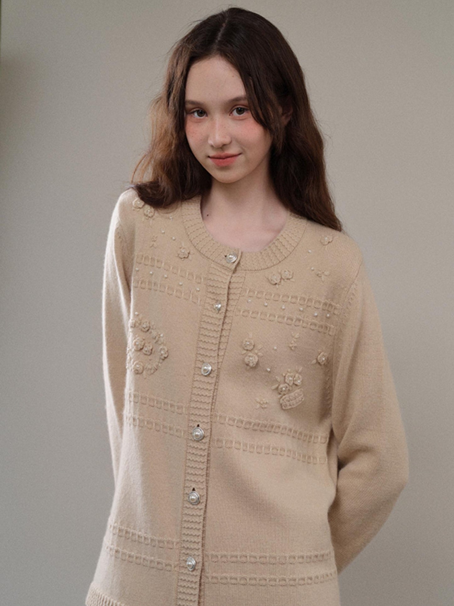 Apricot Knitted Australian Wool Sweater