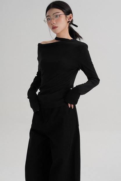 High-End Design Long-Sleeved T-Shirt Top