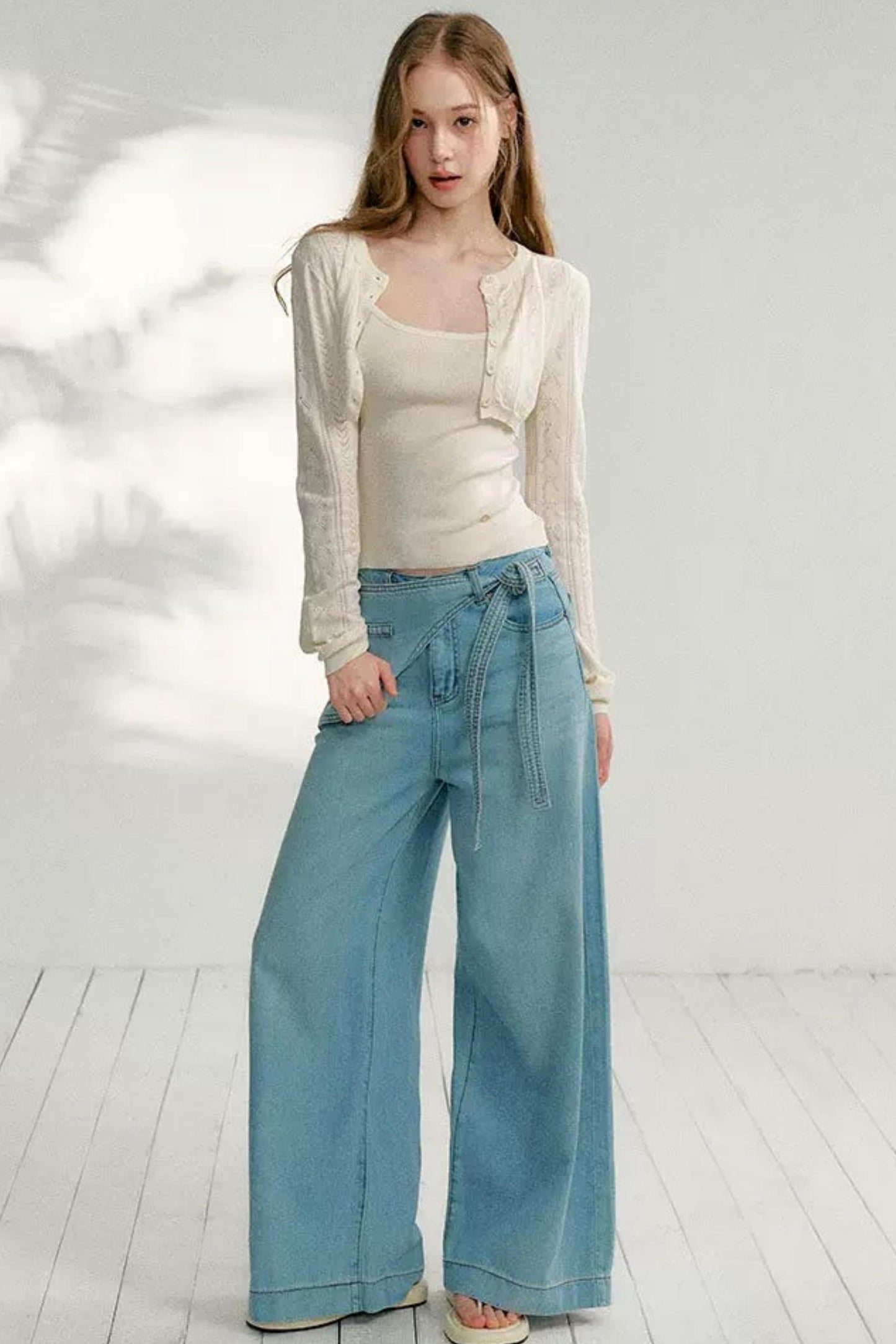 Jacquard Knit Cardigan Top Set-Up