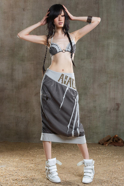 Colorful Punk Ruffle Bikini