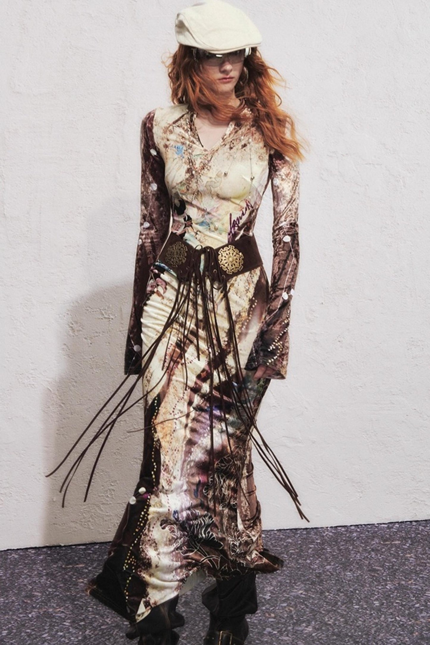 Velvet V-Neck Mermaid Dress