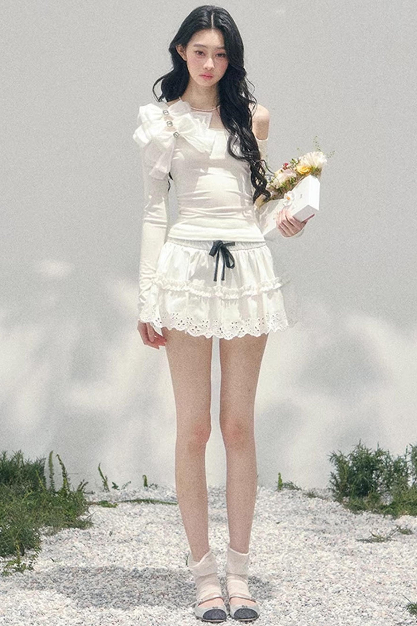 Morning Mist Off-Shoulder Top