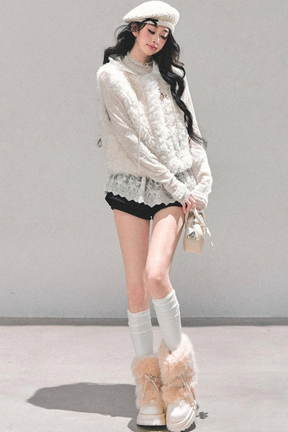 French Lamb Wool Vest Jacket