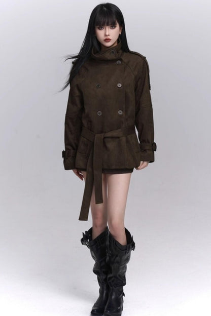 Brown Suede Autumn Jacket