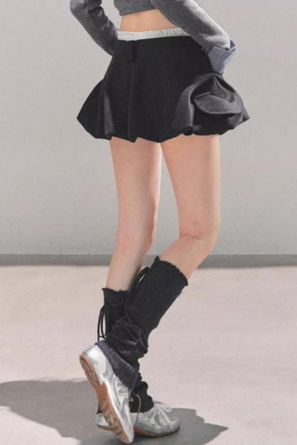 Plaid Floral A-Line Skirt