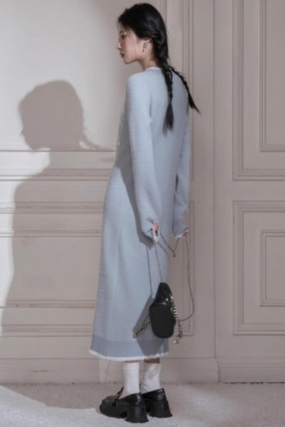 Butterfly Pattern Woolen Dress