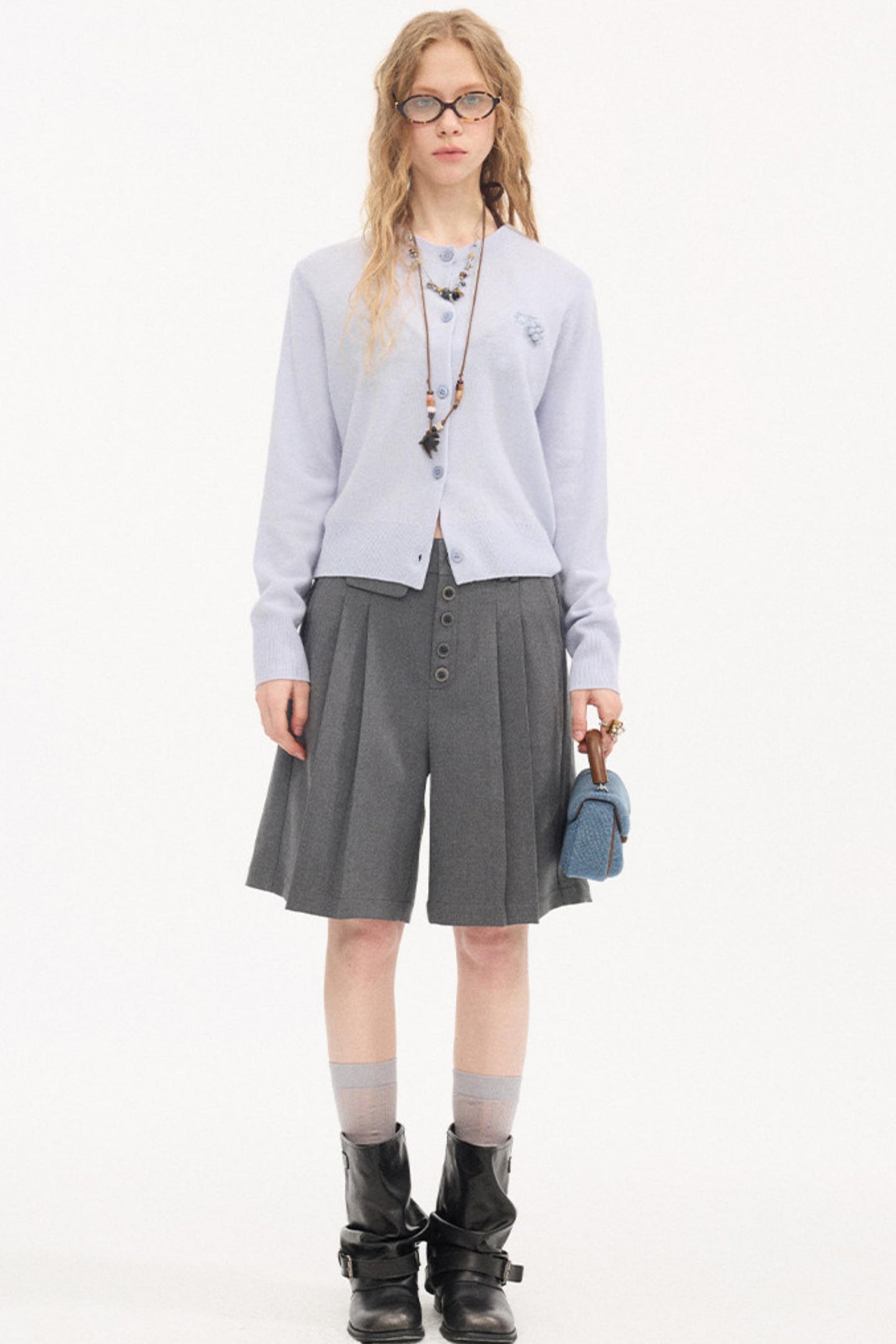 Embroidered Grape Wool Sweater