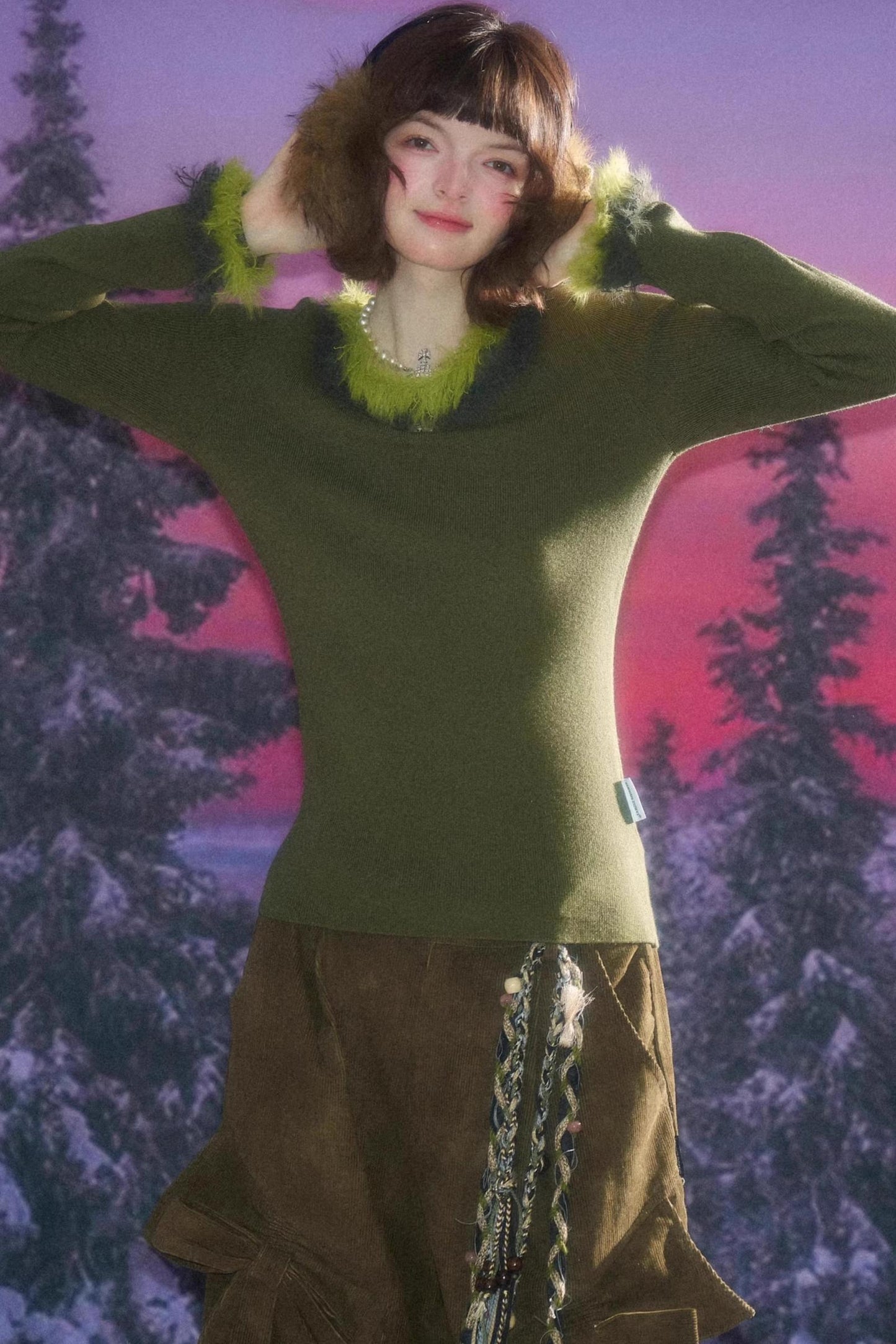 American Retro Knitted Sweater